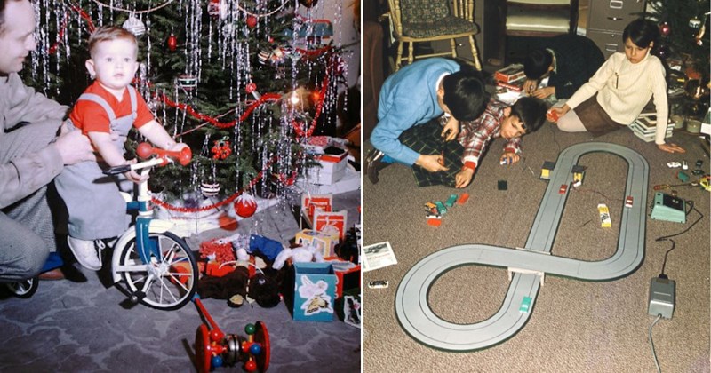 vintage christmas photos 1950s christmas 1960s christmas gifts retro holiday nostalgia opening presents mid century family