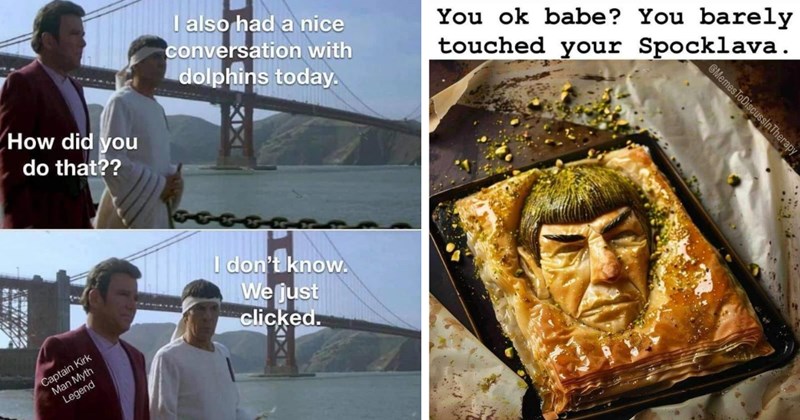 29 memes about star trek | thumbnail includes two pictures of star trek memes