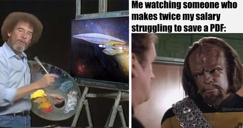 30 memes about star trek | thumbnail includes two pictures of star trek memes