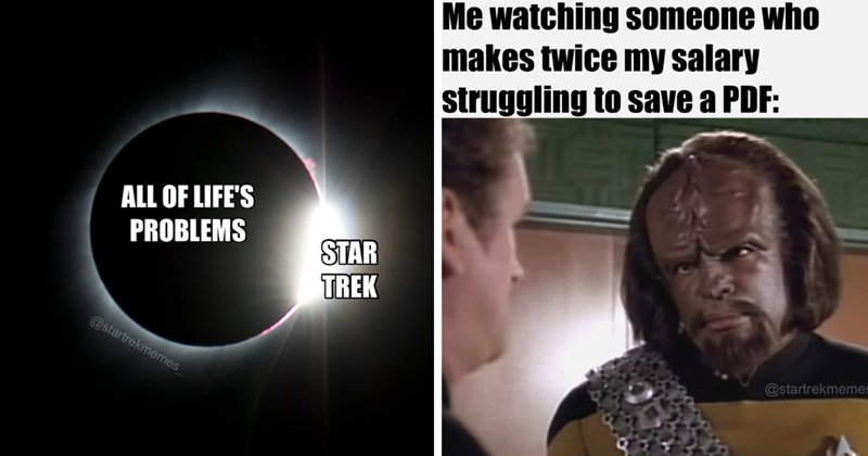 30 memes about star trek | thumbnail includes two pictures of star trek memes