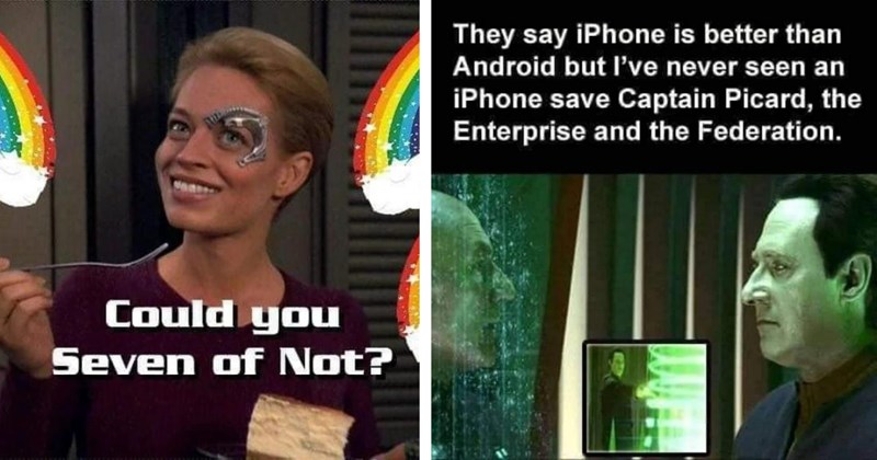 33 memes about star trek | thumbnail includes two pictures of star trek memes