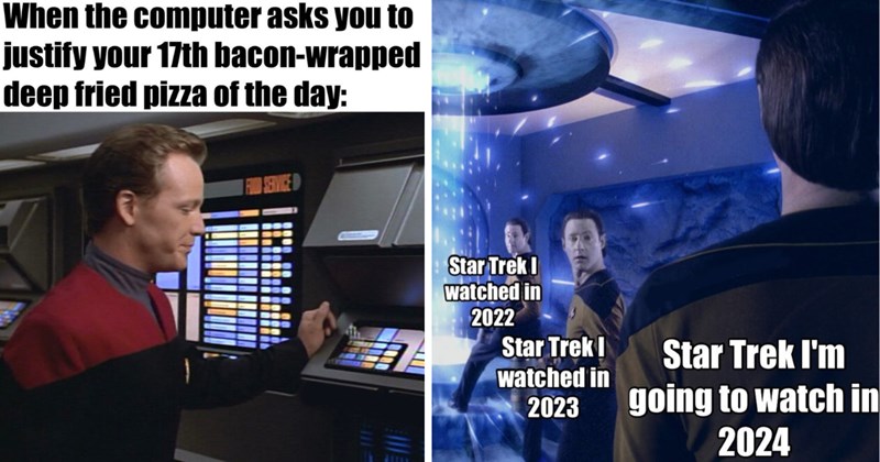 34 memes about star trek | thumbnail includes two pictures of star trek memes