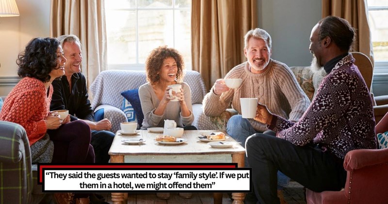Daughter begs parents to visit, but when they extend the invitation to their friends, offering up her apartment for them to stay in, she plans trip out of town to escape overcrowding and family tension