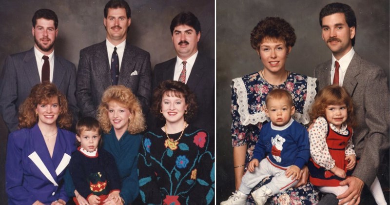 1990s family portraits 90s nostalgia retro studio photos awkward family photos vintage photography throwback pics old school portraits funny 90s families