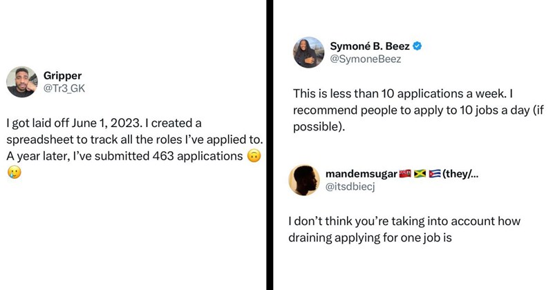 twitter, jobs, job, work, job applications, griding, advice, bad advice, black twitter, grind, apply, application, unemployment, unemployed, twitter discourse, job application