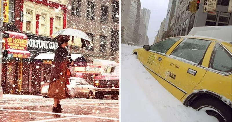 Blizzard of 1996 NYC snowstorm New York City history vintage photos winter storm archive images