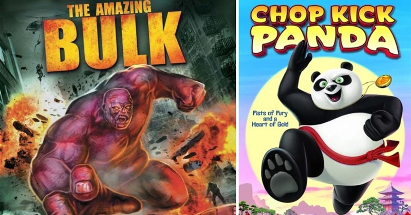 mockbuster movies, movie rip offs, worst mockbusters, funny movie knockoffs, cheap movie copies, Amazing Bulk movie, Chop Kick Panda, Fast and the Fierce, A Car’s Life ripoff, Guardians of the Universe movie