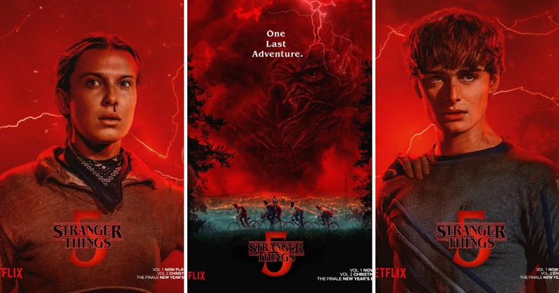 stranger things season 5 posters stranger things finale new character posters netflix stranger things endgame duffer brothers final season sci fi tv roundup