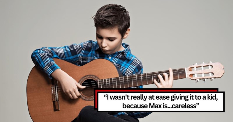 Introverted man refuses to lend his late uncle’s vintage guitar to the energetic 11-year-old neighbor, Max, leading to tense confrontation with boy’s mother, who claims he is preventing the opportunity to ‘foster his creativity’
