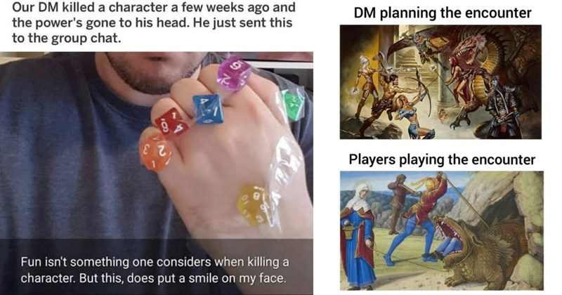D&D memes, funny dice humor, tabletop gaming jokes, RPG humor, dice superstition, D20 memes, chaotic D&D moments, dice goblin memes, role-playing memes, funny adventurer memes