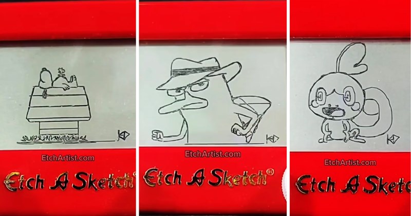 etch a sketch art, EtchArtist Imgur, retro toy art, geeky etch a sketch portraits, nostalgic art toys, 80s toys art, pixel art etch a sketch, Loki etch a sketch, Perry the Platypus sketch, Matrix Neo etch art, hand-drawn toy art