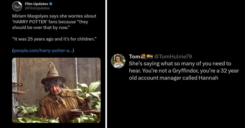harry potter, fandom, miriam maygolyes, interview, movies, controversy, twitter, twitter thread, funny twitter, reaction