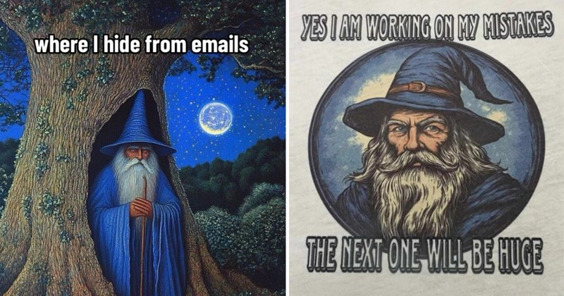 Wizard memes, Magical humor, Funny wizardry, Enchanted memes, Spellcaster jokes, Gandalf humor, Wizarding world memes, Arcane laughs, Sorcerer comedy, Hilarious magic memes