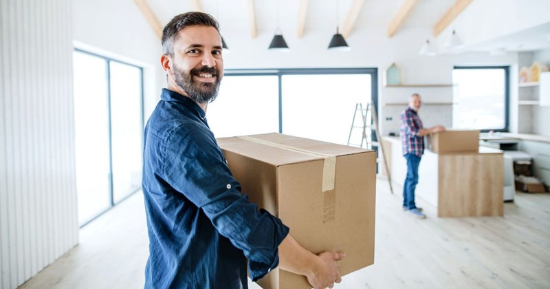 Lazy brother moves into his new house that his aging father in the background paid for 