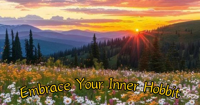 cozy living, hobbit lifestyle, countryside aesthetics, cozy countryside photos, hobbit-inspired living, Lord of the Rings vibes, simple living inspiration, peaceful countryside living, cozy home ideas