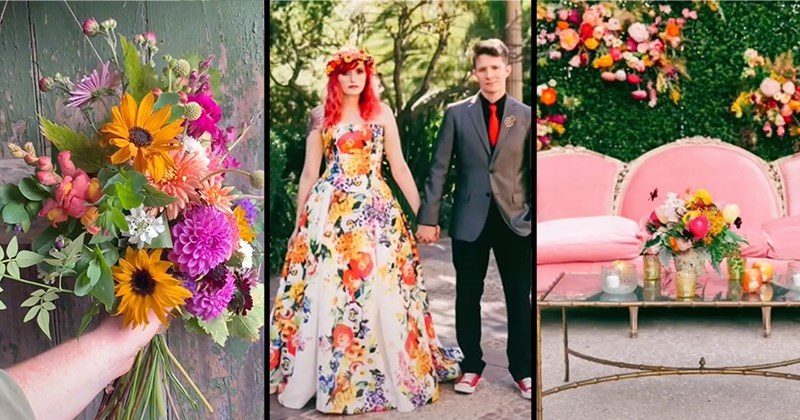Maximalist Wedding Aesthetic TikTok Helps Inspire Couples Who Love Colors and Patterns