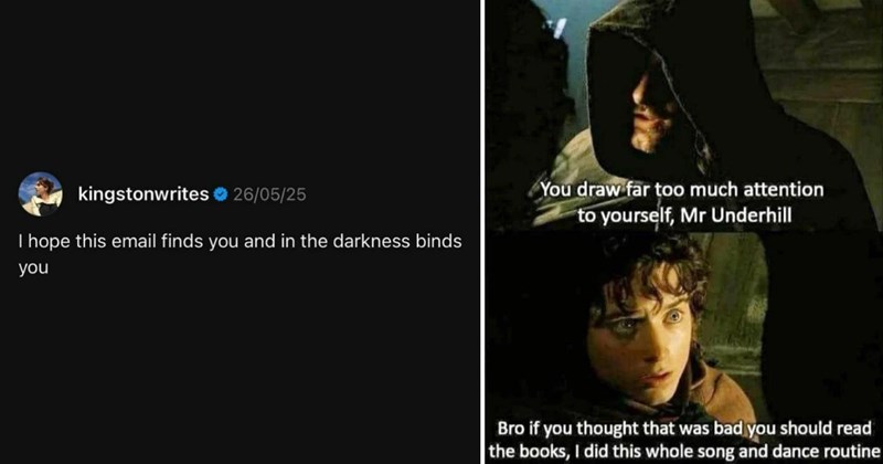 Lord of the Rings memes, LOTR humor, Middle-earth jokes, Tolkien memes, fantasy memes, Gandalf memes, Frodo memes, Gimli and Legolas memes, Samwise Gamgee memes, LOTR fandom humor.
