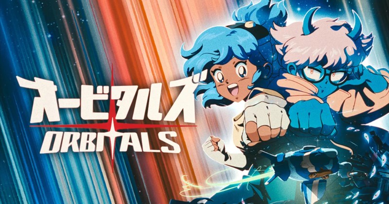 Orbitals game retro anime aesthetic trailer Japanese space cartoon vibes Switch 2 co-op adventure Maki and Omura space exploration cosmic storm nostalgic video game announcement 2026