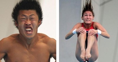 The Funny Faces Of Olympic Diving
