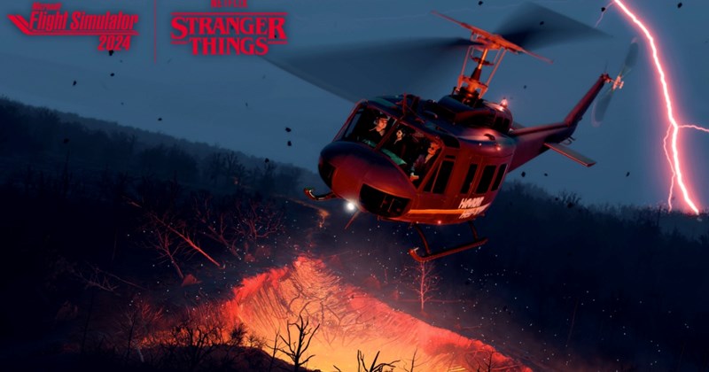 Stranger Things Microsoft Flight Simulator 2024 DLC Hawkins Upside Down Flight Simulator news crossover gaming update Netflix Stranger Things flight sim expansion fans excitement