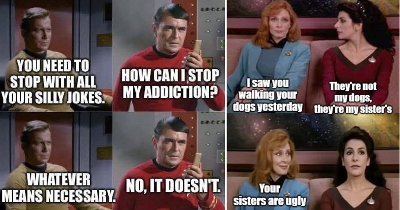 star trek puns star trek dad jokes sci fi jokes star trek humor nerd jokes space puns geek comedy star trek memes