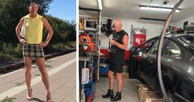 Happily Married Straight Guy Proudly Wears Skirts, Heels, And Sass