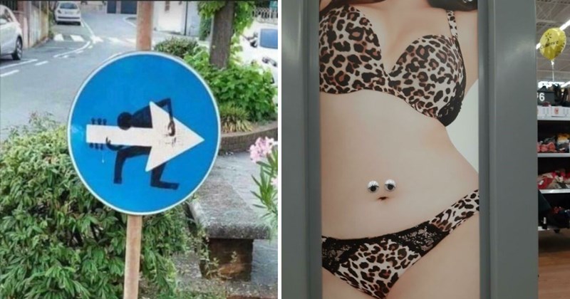 funny vandalism mild vandalism examples harmless graffiti clever street art funny vandalism memes sign vandalism pranks witty vandalism examples creative vandalism