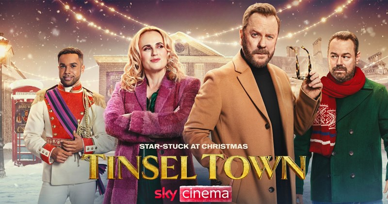 Tinsel Town, holiday movies, Christmas films, Kiefer Sutherland, Rebel Wilson, Sky Cinema, festive comedies, panto culture, comfort movies, winter streaming