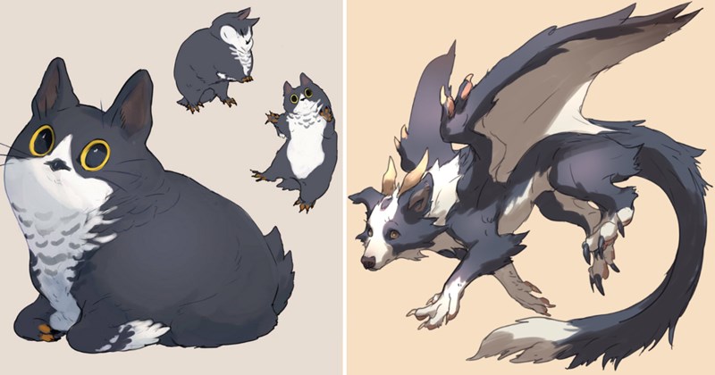 These Adorable Hybrid Animal Illustrations Look Like They Belong in Avatar: The Last Airbender